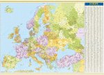 Planisfero 117-Europa carta murale  amministrativa cm 140x100